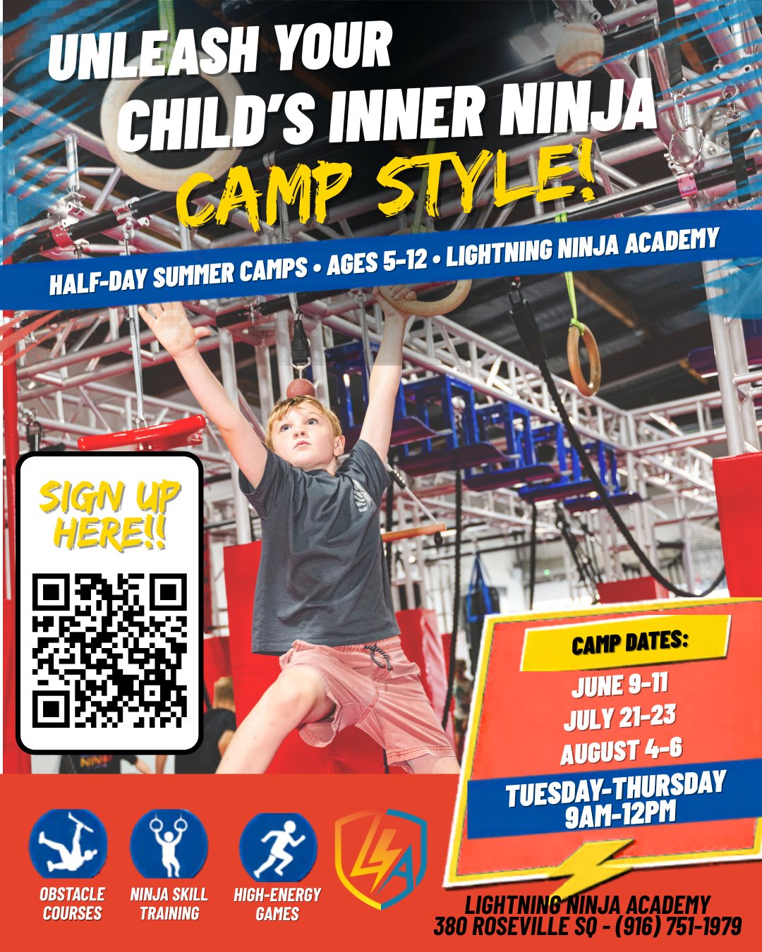 Lightning Ninja Academy events: camps, competitions, field trips and special events